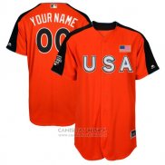 Camiseta Beisbol Hombre USA 2017 All Star Personalizada Naranja
