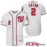 Camiseta Beisbol Hombre Washington Nationals 2017 Postemporada Adam Eaton Blanco Flex Base