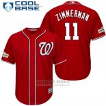Camiseta Beisbol Hombre Washington Nationals 2017 Postemporada Ryan Zimmerman Rojo Cool Base