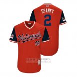 Camiseta Beisbol Hombre Washington Nationals Adam Eaton 2018 LLWS Players Weekend Spanky Rojo