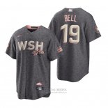 Camiseta Beisbol Hombre Washington Nationals Josh Bell 2022 City Connect Replica Gris