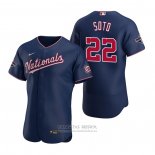 Camiseta Beisbol Hombre Washington Nationals Juan Soto Autentico Replica Azul