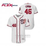 Camiseta Beisbol Hombre Washington Nationals Patrick Corbin Autentico Flex Base Blanco