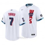 Camiseta Beisbol Hombre Washington Nationals Trea Turner 2021 All Star Replica Blanco