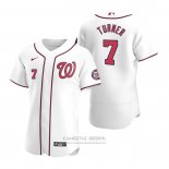 Camiseta Beisbol Hombre Washington Nationals Trea Turner Autentico Primera 2020 Blanco