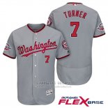 Camiseta Beisbol Hombre Washington Nationals Trea Turner Gris 2018 All Star Flex Base