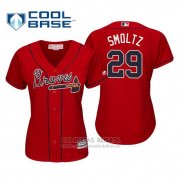 Camiseta Beisbol Mujer Atlanta Braves John Smoltz Cool Base Alterno 2019 Rojo