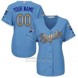 Camiseta Beisbol Mujer Kansas City Royals Personalizada 2018 Azul