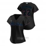 Camiseta Beisbol Mujer Miami Marlins Sandy Alcantara Replica 2020 Alterno Negro