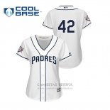 Camiseta Beisbol Mujer San Diego Padres 2019 Jackie Robinson Day Cool Base Blanco