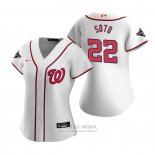 Camiseta Beisbol Mujer Washington Nationals Juan Soto Replica Blanco