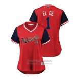 Camiseta Beisbol Mujer Washington Nationals Wilmer Difo 2018 LLWS Players Weekend El De Rojo