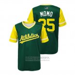 Camiseta Beisbol Nino Oakland Athletics Stephen Piscotty 2018 LLWS Players Weekend Momo Verde