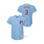 Camiseta Beisbol Nino Philadelphia Phillies Bryce Harper Cooperstown Collection Road Azul