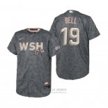 Camiseta Beisbol Nino Washington Nationals Josh Bell 2022 City Connect Replica Gris