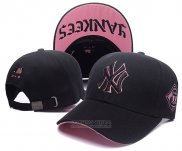 Gorra New York Yankees Negro Rosa4