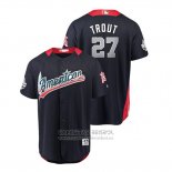 Camiseta Beisbol Hombre All Star Los Angeles Angels Mike Trout 2018 Home Run Derby American League Azul