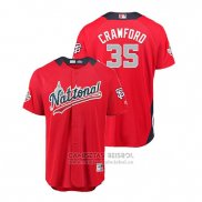 Camiseta Beisbol Hombre All Star San Francisco Giants Brandon Crawford 2018 Home Run Derby National League Rojo