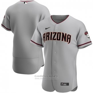 Camiseta Beisbol Hombre Arizona Diamondbacks Road Autentico Gris