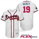 Camiseta Beisbol Hombre Atlanta Braves 19 R.A. Dickey Blanco 2017 All Star Flex Base