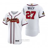 Camiseta Beisbol Hombre Atlanta Braves Austin Riley 2022 Gold Program Autentico Blanco