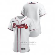 Camiseta Beisbol Hombre Atlanta Braves Autentico Blanco