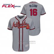 Camiseta Beisbol Hombre Atlanta Braves Brian Mccann Autentico Flex Base Gris