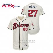 Camiseta Beisbol Hombre Atlanta Braves Fred Mcgriff Autentico Flex Base Crema