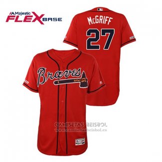 Camiseta Beisbol Hombre Atlanta Braves Fred Mcgriff Autentico Flex Base Rojo