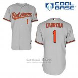 Camiseta Beisbol Hombre Baltimore Orioles 1 Everth Cabrera Gris Cool Base