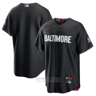 Camiseta Beisbol Hombre Baltimore Orioles 2023 City Connect Replica Negro