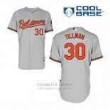 Camiseta Beisbol Hombre Baltimore Orioles 30 Chris Tillman Gris Cool Base