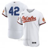 Camiseta Beisbol Hombre Baltimore Orioles Jackie Robinson Autentico Blanco