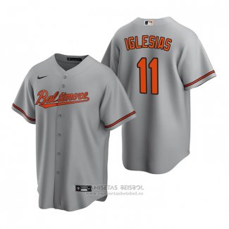 Camiseta Beisbol Hombre Baltimore Orioles Jose Iglesias Replica Road Gris