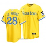 Camiseta Beisbol Hombre Boston Red Sox J.d. Martinez 2021 City Connect Replica Oro