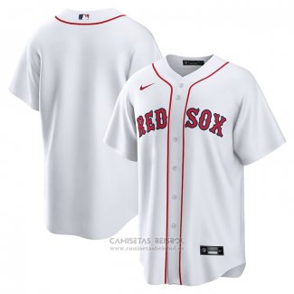 Camiseta Beisbol Hombre Boston Red Sox Primera Blank Replica Blanco