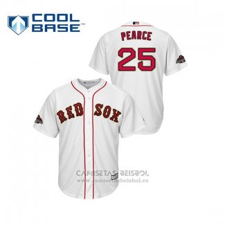 Camiseta Beisbol Hombre Boston Red Sox Steve Pearce 2019 Gold Program Cool Base Blanco