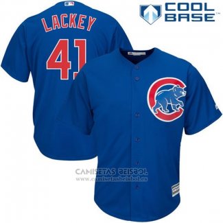 Camiseta Beisbol Hombre Chicago Cubs 41 John Lackey Autentico Collection Cool Base