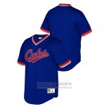 Camiseta Beisbol Hombre Chicago Cubs Cooperstown Collection Mesh Wordmark V-Neck Azul2