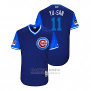 Camiseta Beisbol Hombre Chicago Cubs Yu Darvish 2018 LLWS Players Weekend Yu San Azul