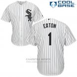 Camiseta Beisbol Hombre Chicago White Sox 1 Adam Eaton Blanco Autentico Collection Cool Base