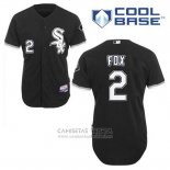 Camiseta Beisbol Hombre Chicago White Sox Nellie Fox 2 Negro Alterno Cool Base