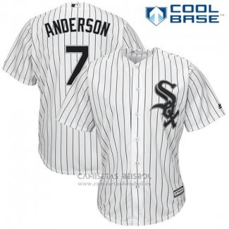 Camiseta Beisbol Hombre Chicago White Sox Tim Anderson Blanco Cool Base
