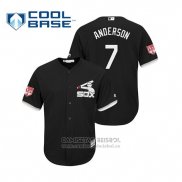Camiseta Beisbol Hombre Chicago White Sox Tim Anderson Cool Base Entrenamiento de Primavera 2019 Negro