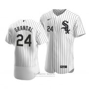 Camiseta Beisbol Hombre Chicago White Sox Yasmani Grandal Autentico Primera Blanco