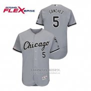 Camiseta Beisbol Hombre Chicago White Sox Yolmer Sanchez Flex Base Gris
