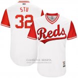 Camiseta Beisbol Hombre Cincinnati Reds 2017 Little League World Series 32 Stuart Turner Blanco
