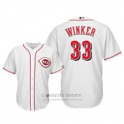 Camiseta Beisbol Hombre Cincinnati Reds Jesse Winker Cool Base Primera Blanco