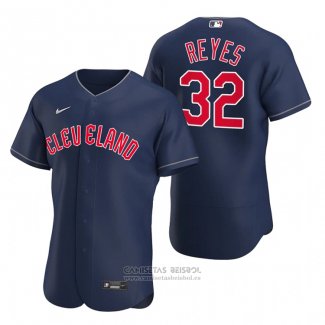 Camiseta Beisbol Hombre Cleveland Guardians Franmil Reyes Autentico Alterno Azul