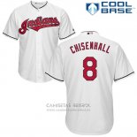 Camiseta Beisbol Hombre Cleveland Indians 8 Lonnie Chisenhall Blanco Cool Base